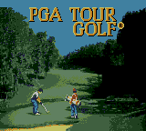 PGA Tour Golf title screen for Sega Game Gear
